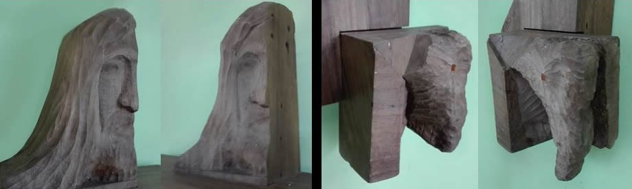 Detalles de escultura Cristo de los Fractales, por IBO escultor
